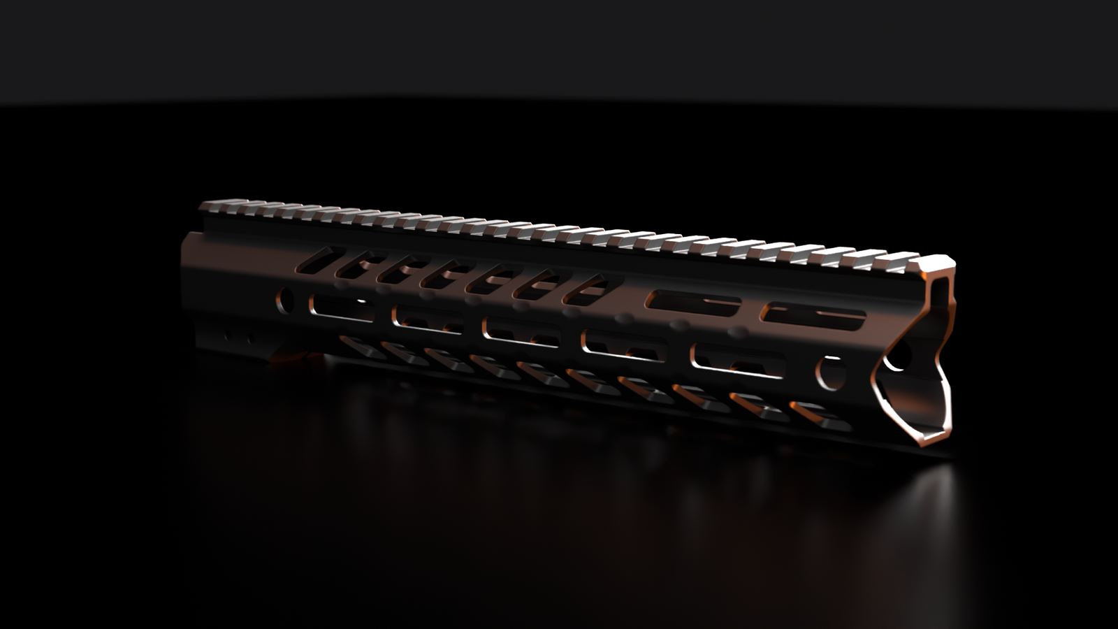 HG-12-ANG-WOARCA 12-inch handguard in black anodize